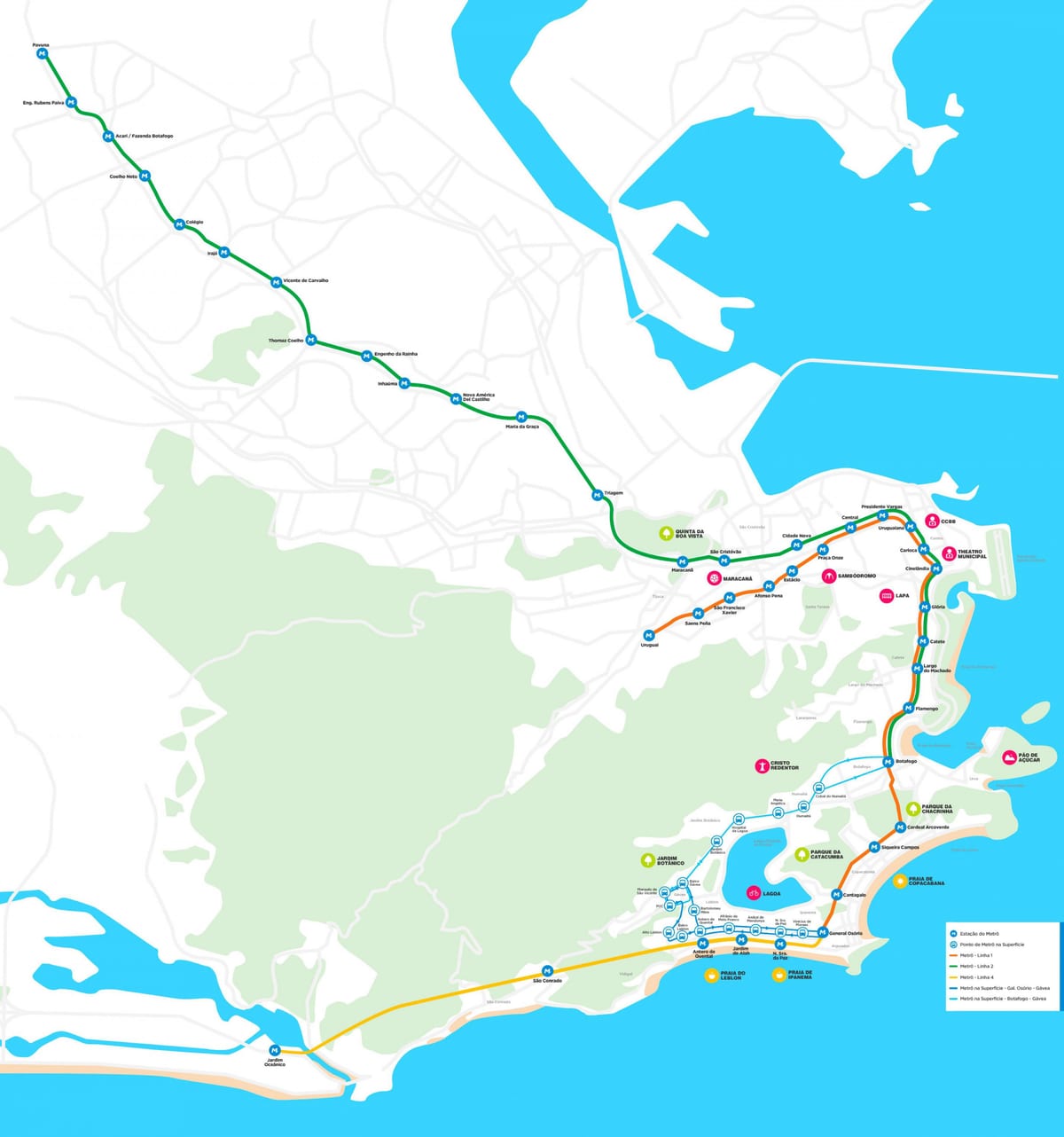 Karte der métro-Rio de Janeiro