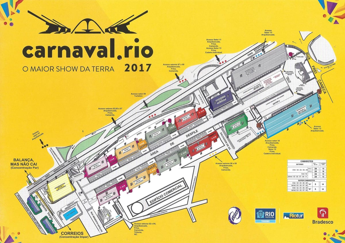 Karte von Marquês de Sapucaí Sambódromo entfernt