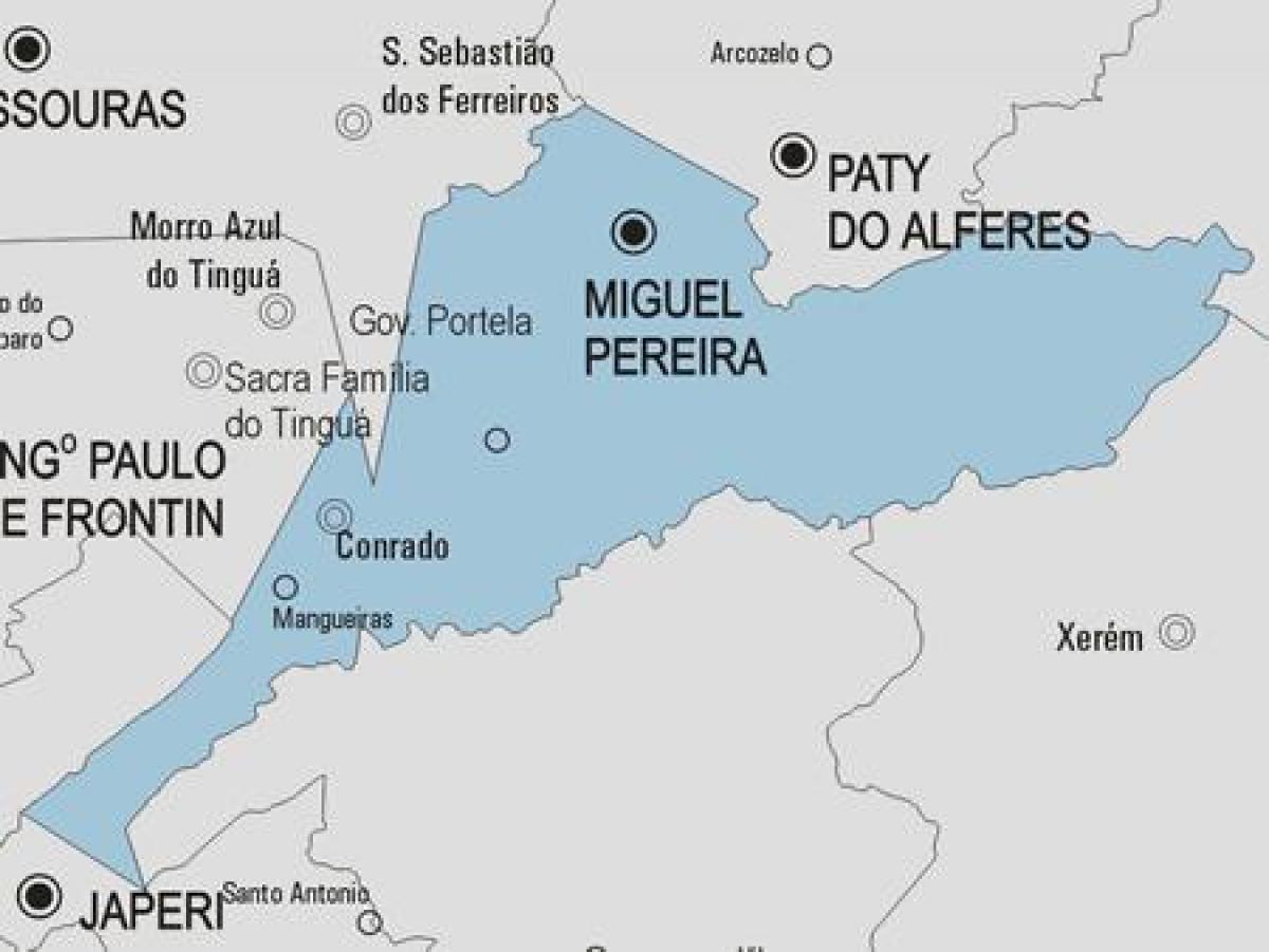 Karte von Miguel Pereira Gemeinde
