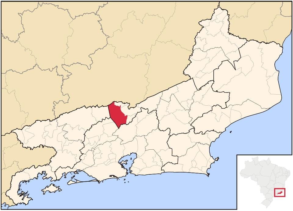 Karte von Paraíba do Sul