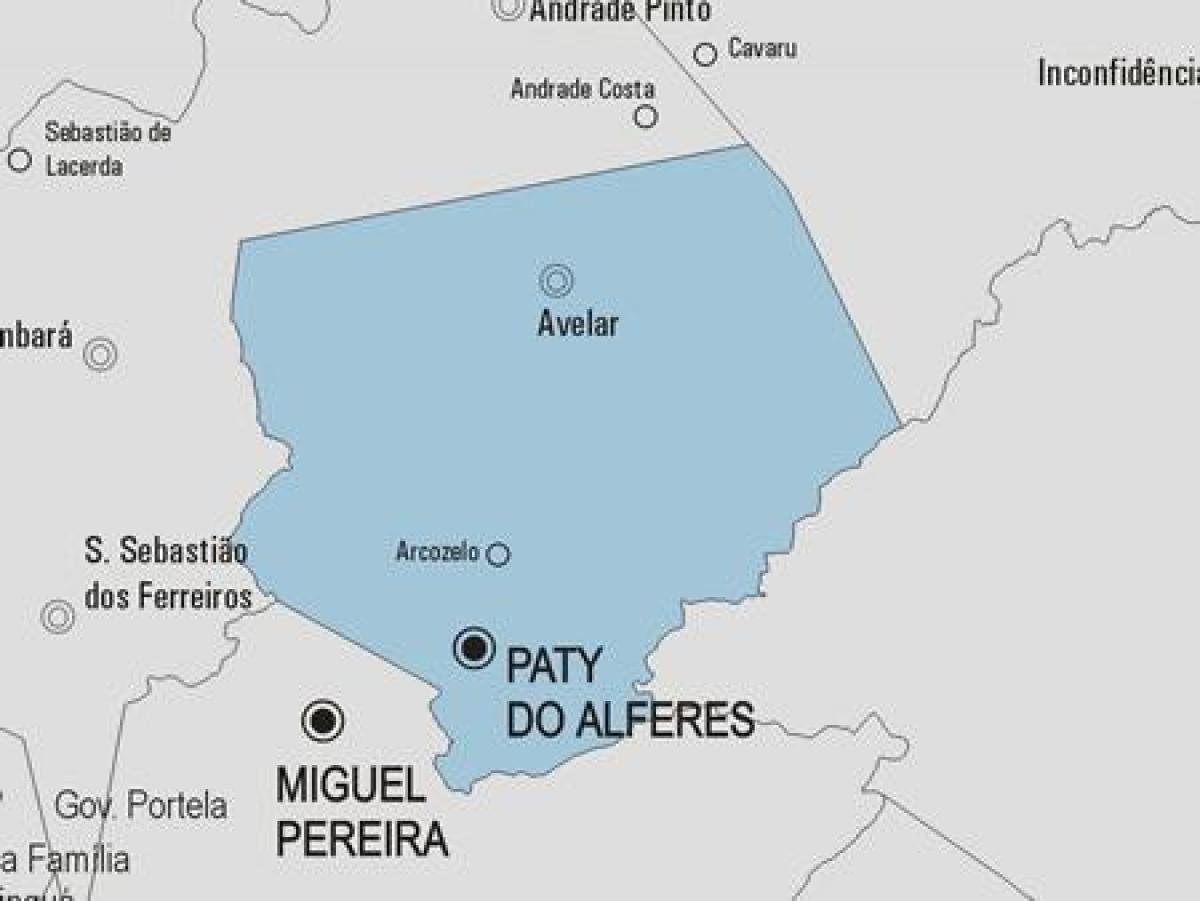 Karte von Paty do Alferes Gemeinde