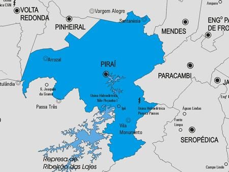 Karte der Gemeinde Piraí