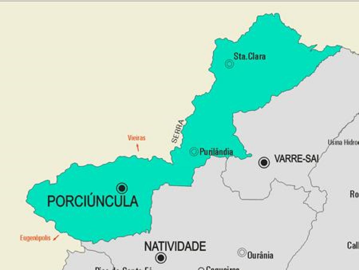 Karte von Porciúncula Gemeinde