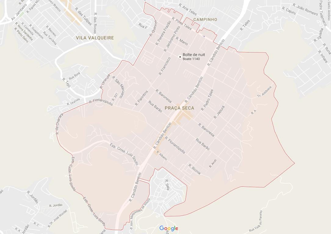 Karte von Praça Seca