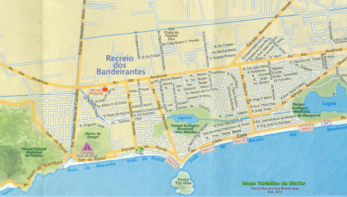 Karte von Recreio Strand