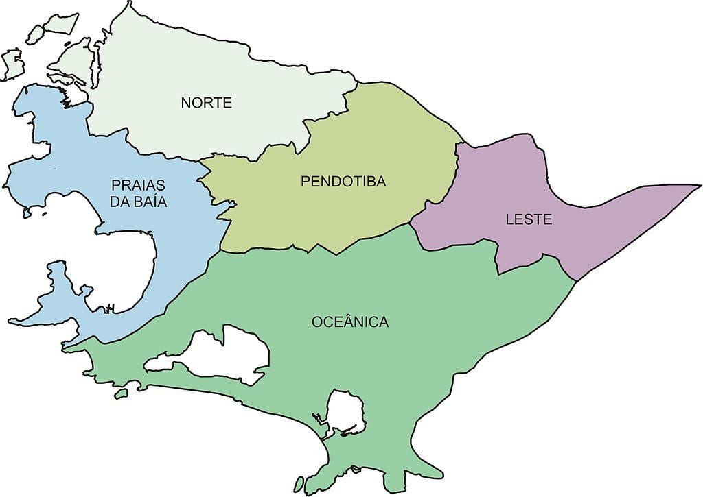 Karte der Regionen Niterói