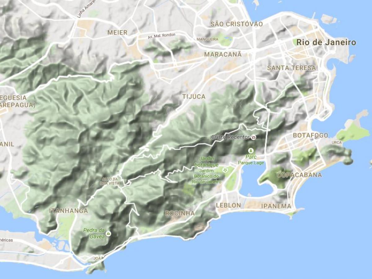 Karte der relief-Rio de Janeiro