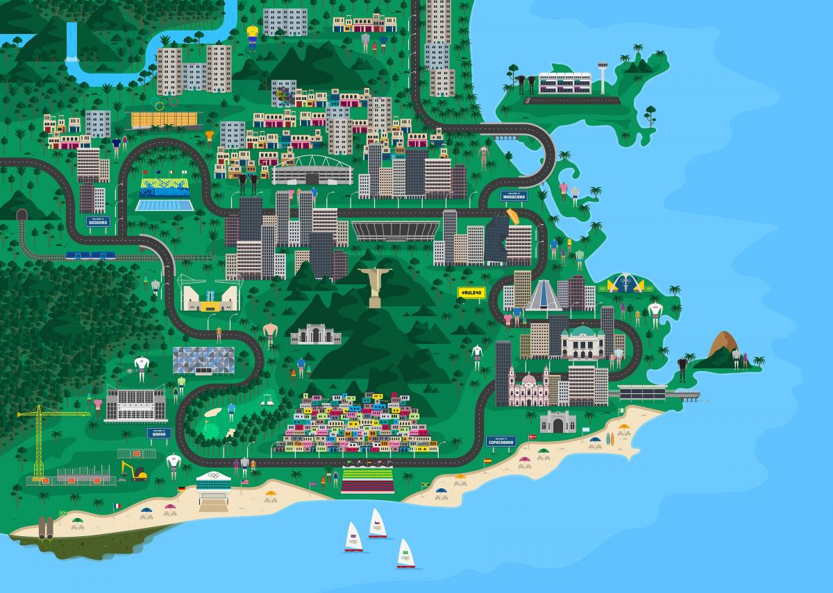 Karte von Rio de Janeiro-design