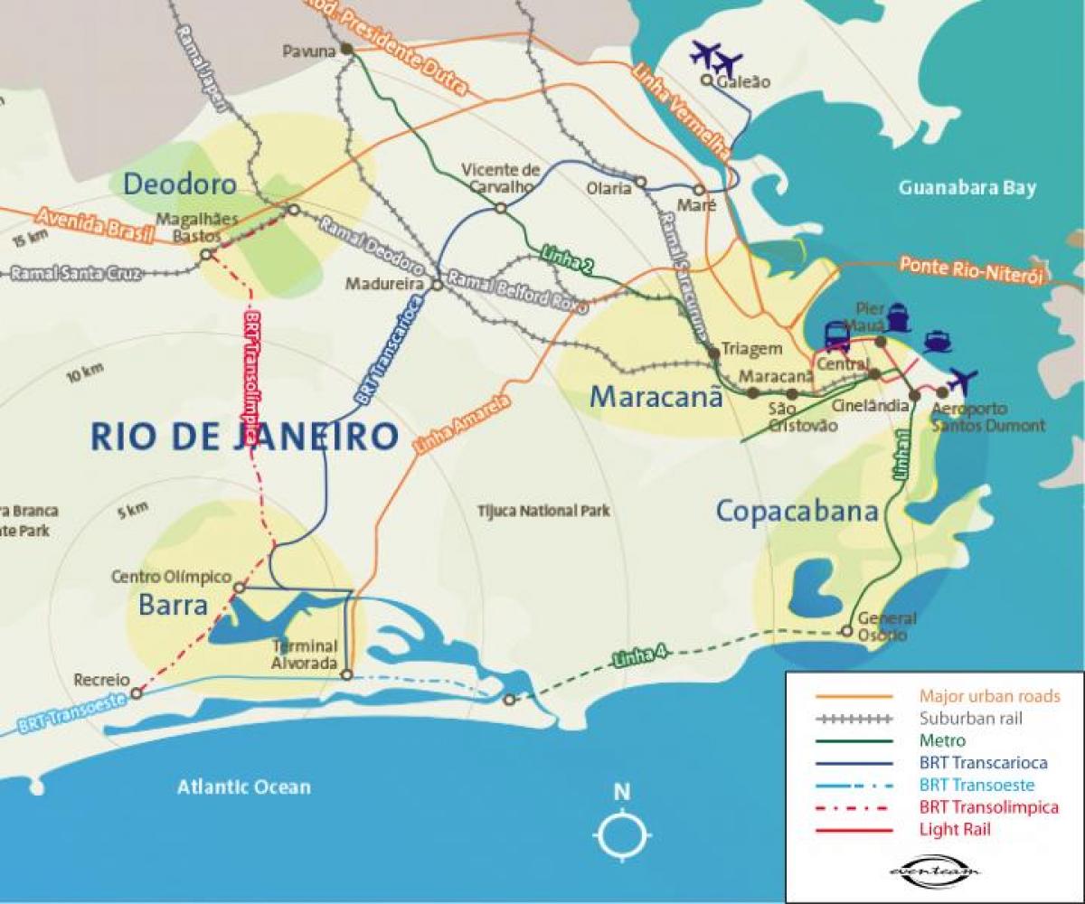 Karte von Rio de Janeiro Flughäfen