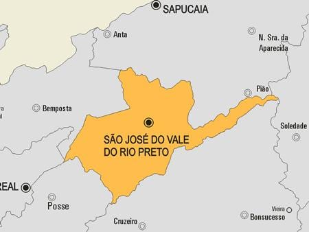 Karte von São José do Vale do Rio Preto Gemeinde
