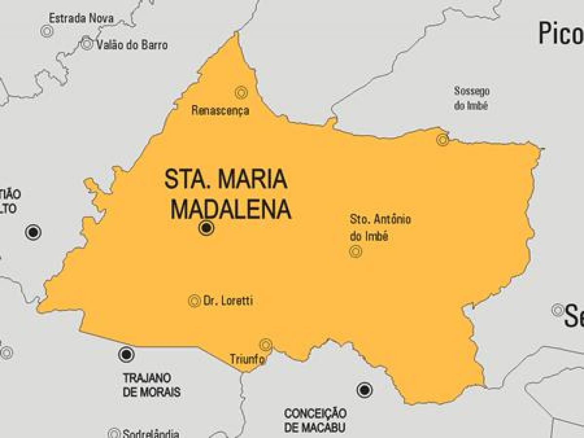 Karte von Santa Maria Madalena-Gemeinde
