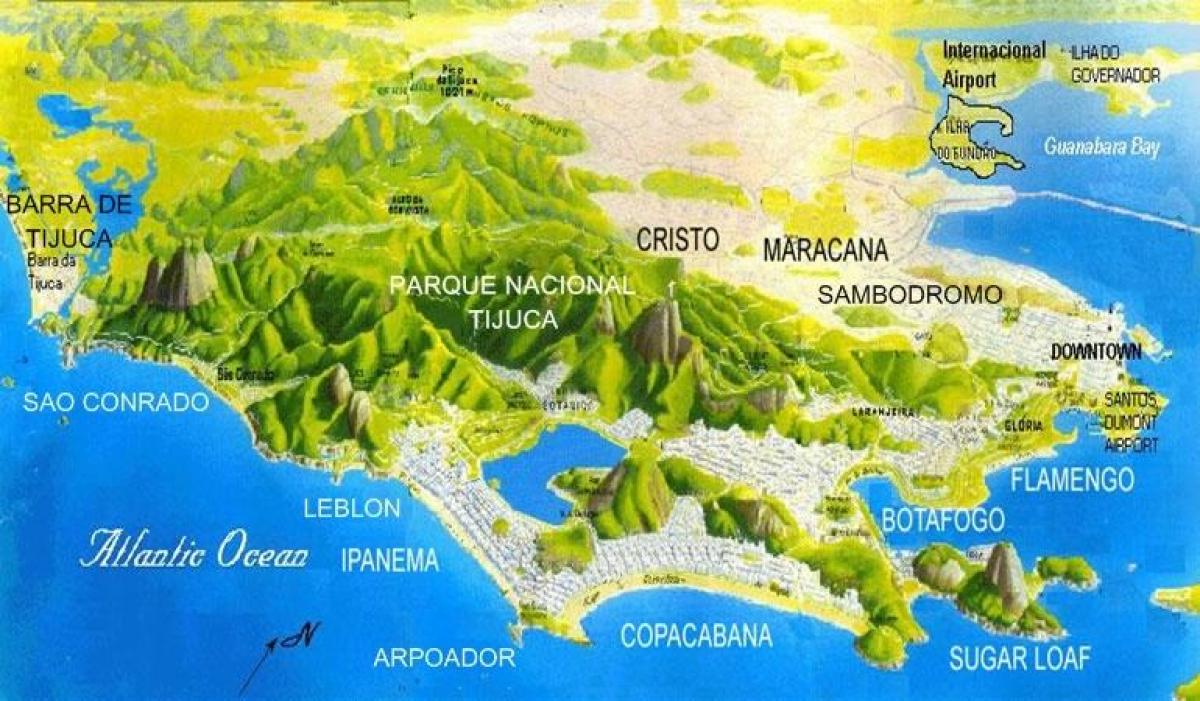 Karte von Sao Conrado beach