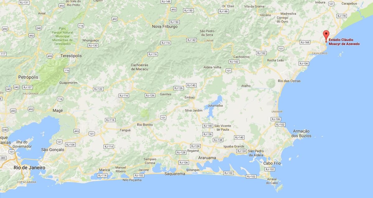 Karte von Stadion Cláudio Moacyr de Azevedo