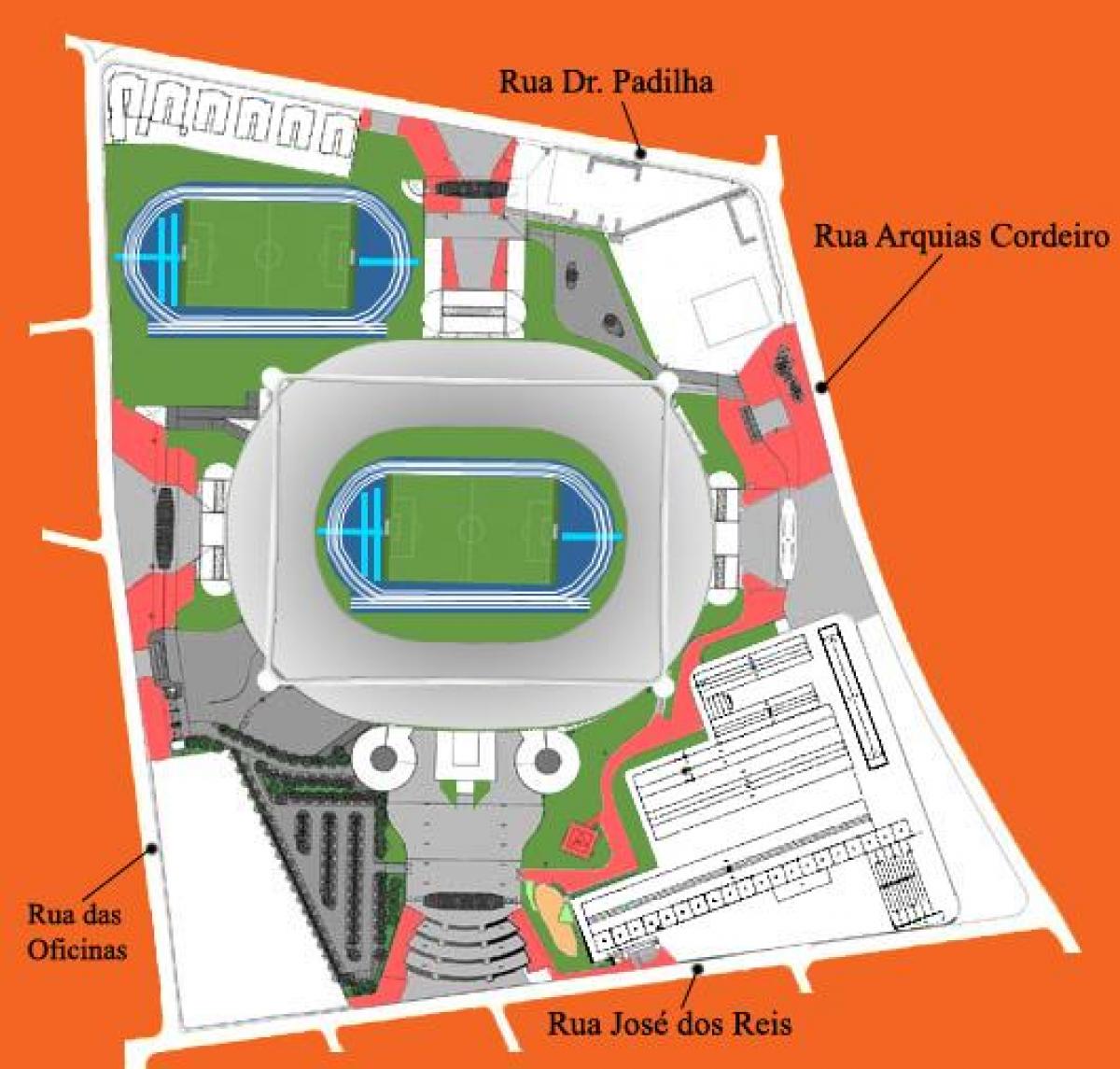 Karte von Stadion Engenhão