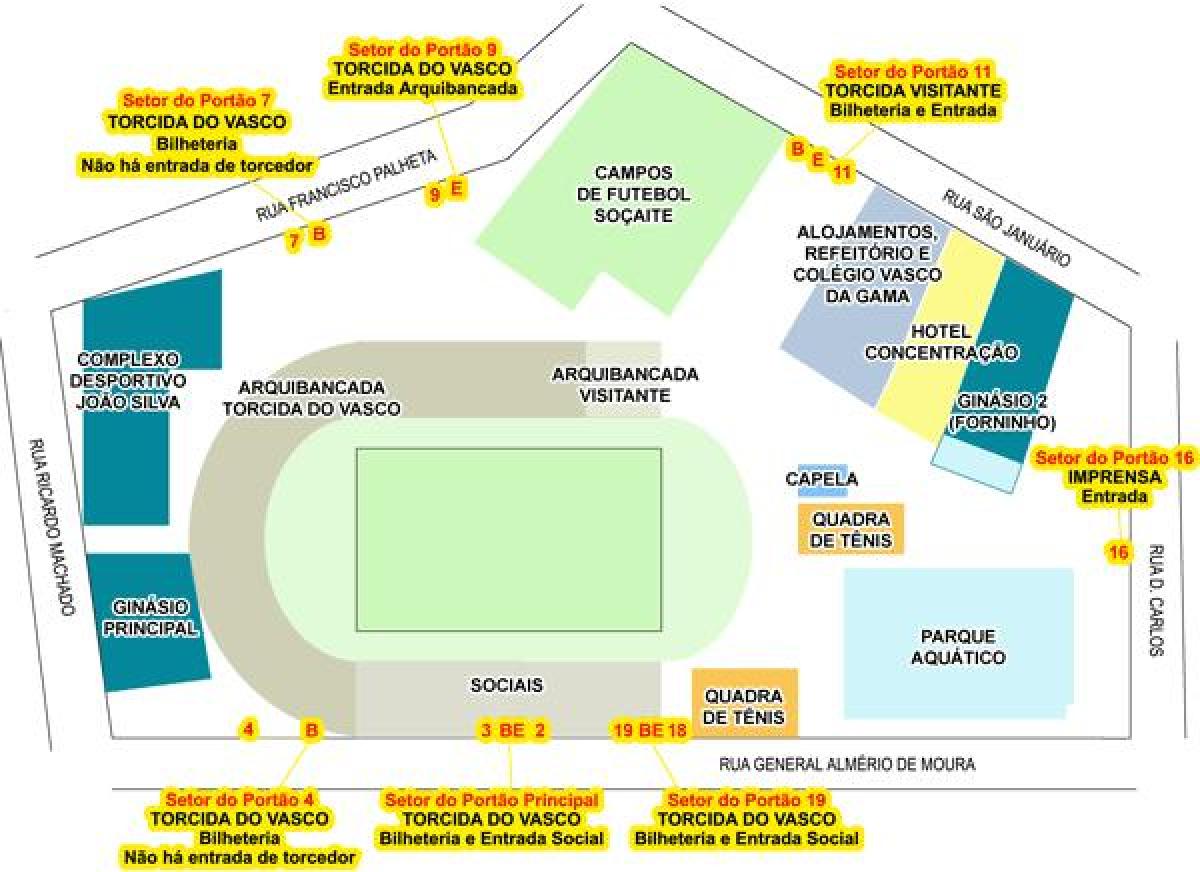 Karte von Stadion São Januário