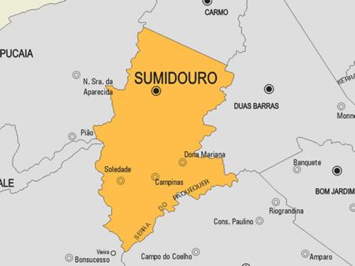 Karte von Sumidouro Gemeinde