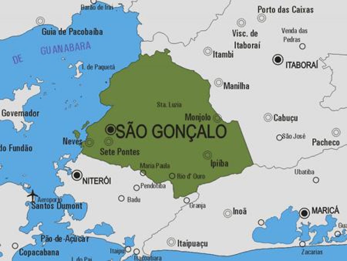 Karte von São Gonçalo Gemeinde
