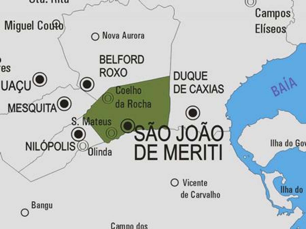 Karte von São João de Meriti Gemeinde