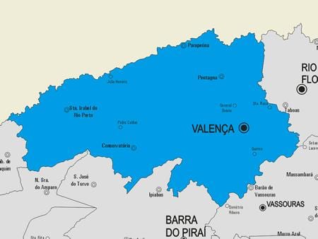 Karte von Valença Gemeinde