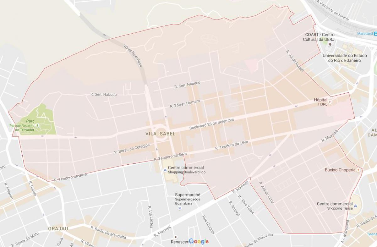 Karte von Vila Isabel
