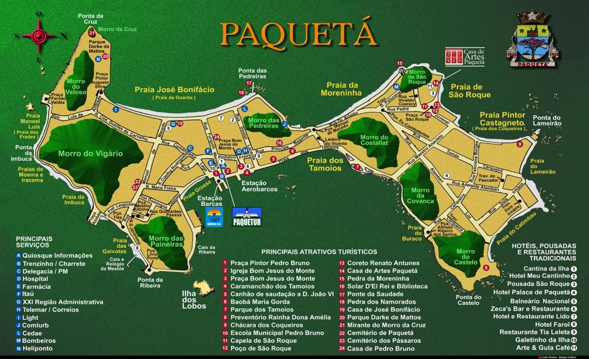 Karte der Île de Paquetá