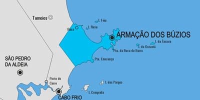 Karte von Armação dos Búzios Gemeinde