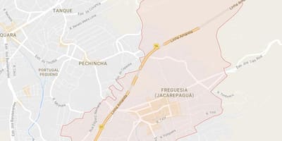 Karte der Freguesia de Jacarepaguá
