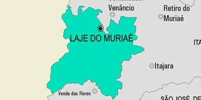 Stadtplan von Laje do Muriaé Gemeinde