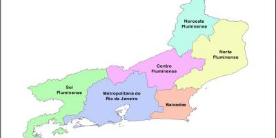 Karte von mesoregions Rio de Janeiro