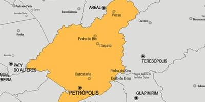 Karte von Petrópolis Gemeinde