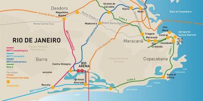 Karte von Rio Arena Ort
