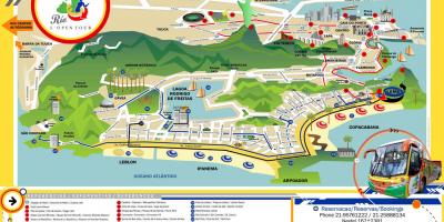 Karte von Sightseeing-bus Rio de Janeiro