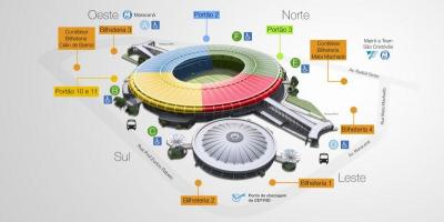 Karte von Stadion Maracana