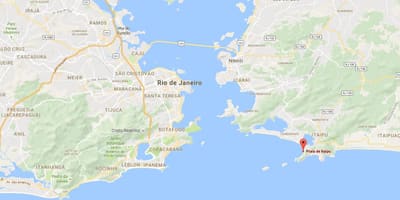 Karte von Strand Itaipú