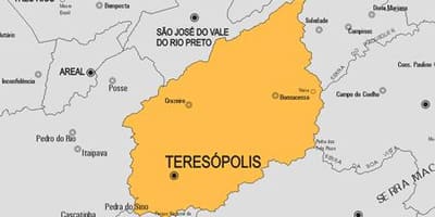 Karte der Gemeinde Teresópolis